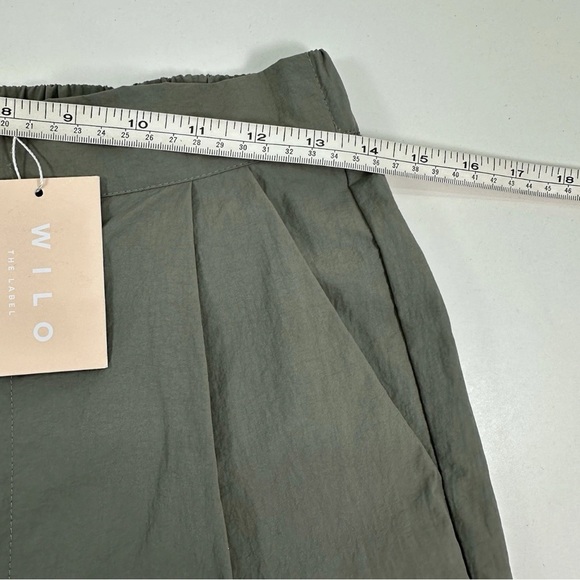 WILO The Label Anthropologie Nylon Cargo Pants Womens XS Baggy Parachute Green - Picture 4 of 6